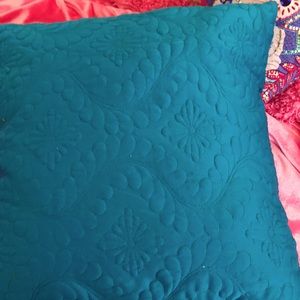 Accent teal pillow